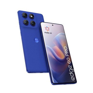 Motorola edge 60 pro con Moto AI (12/512GB, Fotocamera 50+50+10MP, selfie 50MP, Display 6.67" pOLED 120Hz, MediaTek Dimensity 8350, batteria 6000mAh, ricarica 90W, Android 15), PANTONE Dazzling Blue