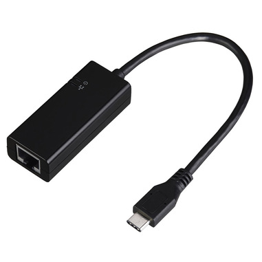 Hama Convertitore USB Type C M/8p8c F (RJ 45), Fast Ethernet LAN 10/100/1000, Gigabit, nero