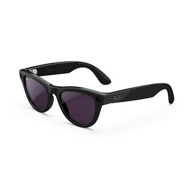 Ray-Ban Meta Skyler, Nero lucido, Da trasparenti ad ametista Transitions®