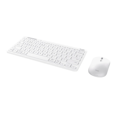 Trust Lyra tastiera Mouse incluso RF senza fili + Bluetooth QWERTY Italiano  Bianco