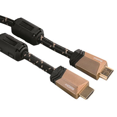 Hama Cavo HDMI, 0,75 metri, HDMI, High Speed with Ethernet, connettori dorati, spine in metallo, ferrite, 5 stelle, standard 2.0