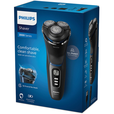 Philips Shaver 3000 Series S3344/13 Rasoio elettrico Wet & Dry