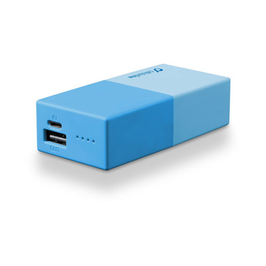 Cellularline Powerbank #Stylecolor 5000 - Universale Caricabatterie portatile USB super colorato Blu