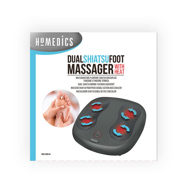 Homedics Massaggiatore piedi per Massaggio piedi Elettrico Massaggio  plantare con 12 testine Funzione riscaldamento - FSM-230H-EU