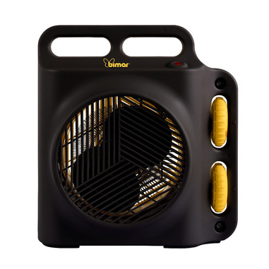 Bimar HF208 stufetta elettrica Interno Nero, Giallo 2000 W Riscaldatore ambiente elettrico con ventilatore