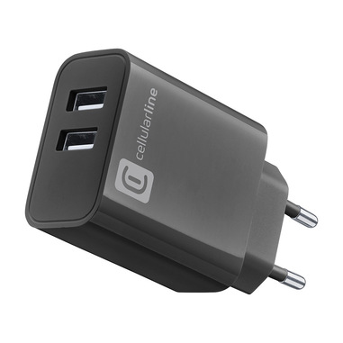 Cellularline MULTIPOWER 24W Caricabatterie con 2 porte USB