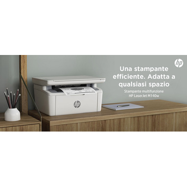 HP LaserJet Stampante multifunzione HP LaserJet M140w, Bianco e nero,  Stampante per Piccoli uffici, Stampa, copia, scansione, Sc