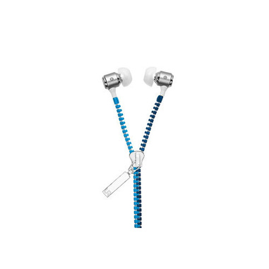 Urban Revolt Zipper Cuffia Auricolare Connettore 3.5 mm Blu