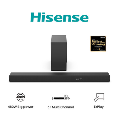 Hisense HS3100 altoparlante soundbar Nero 3.1 canali 480 W