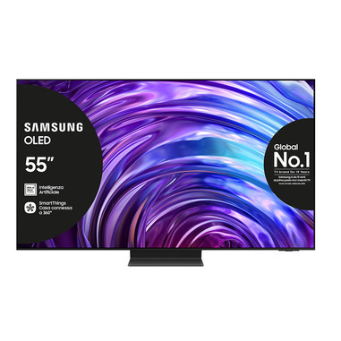 Samsung TV OLED 4K 55" QE55S95DATXZT Smart TV Wi-Fi Graphite Black 2024, Processore NQ4 AI GEN2, OLED Glare Free, Infinity One Design, Dolby Atmos