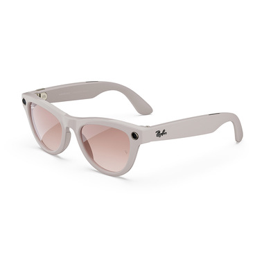 Ray-Ban Meta Skyler, Grigio chiaro lucido, Rosa cannella sfumato