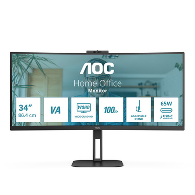 AOC V5 CU34V5CW LED display 86,4 cm (34") 3440 x 1440 Pixel Wide Quad HD Nero