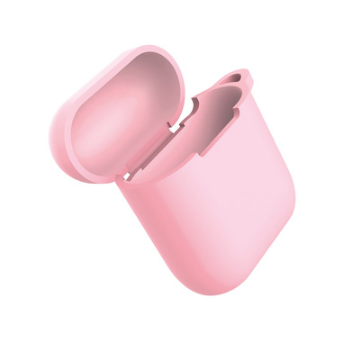 Eva Fruit Custodia AirPods in silicone morbido con base piatta - rosa