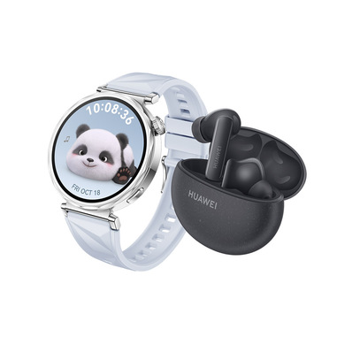 Huawei WATCH GT5, Cassa 41mm in acciaio inossidabile e cinturino blu. Compatibile con iOS e Android. Con FreeBuds 5i in omaggio