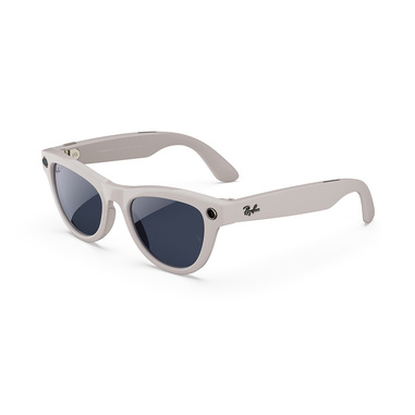 Ray-Ban Meta Skyler, Grigio chiaro lucido, Da trasparenti a zaffiro Transitions