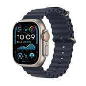 apple watch ultra 2 gps + cellular 49mm cassa in titanio con navy ocean band