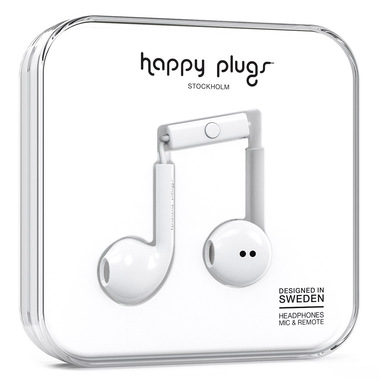 Happy Plugs Earbud Plus Auricolare Cablato In-ear Musica e Chiamate Bianco