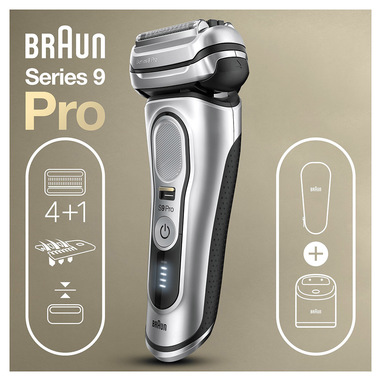Braun Series 9 Pro 9467cc Rasoio Elettrico Barba, Testina Con Rifinitore  ProLift 4+1, Stazione SmartCare 5 In 1, Batteria Da 60 Minuti, Wet&Dry