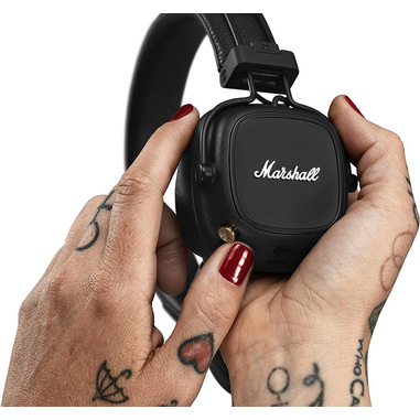Marshall MAJOR IV Cuffie Con cavo e senza cavo A Padiglione MUSICA USB tipo-C Bluetooth Nero