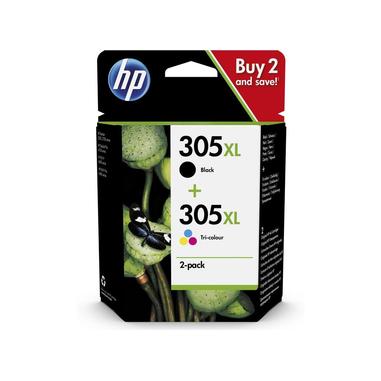 HP 305XL 2-pack High Yield Black/Tri-color Original Ink Cartridges cartuccia d'inchiostro 2 pz Originale Resa elevata (XL) Nero, Ciano, Magenta, Giallo