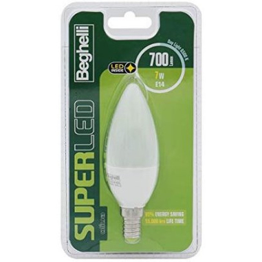 Beghelli Oliva Super LED E14 energy-saving lamp 7 W A+