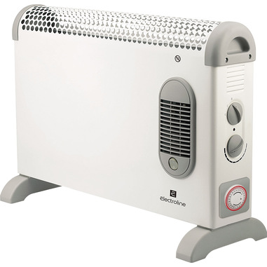 Electroline CHE205VT stufetta elettrica Interno Grigio, Bianco 1800 W Radiatore
