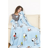 coperta con maniche pile pled plaid con tasca per i-phone i-pad telecomando  snoopy