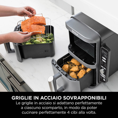 2 Stampini In Silicone Per Friggitrice Ad Aria Ninja Double Stack | Accessori Per Cucinare Senza Olio - Foto 2