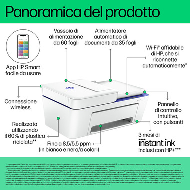 Renewed Inkjet Printer HP DeskJet 2855e Wireless All-in-One Printer - Color Inkjet With Scanner, Copier & 3 Month Instant Ink Printer Scanner Copier All In One - Foto 3