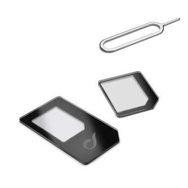 Cellularline Nano Sim Adapters Kit Da Nano SIM a SIM e Micro SIM Nero