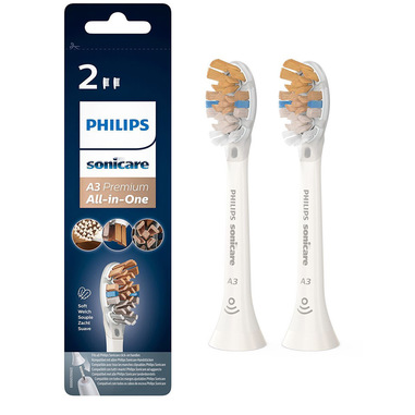 Philips A3 Premium All-in-One HX9092/10 2x Testine bianche per spazzolino sonico