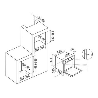 Glem Gas GFS92IX forno 64 L 2870 W A Acciaio inossidabile | Forni da  incasso in offerta su Unieuro