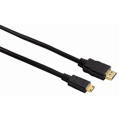 Hama Cavo HDMI-A M / HDMI-C (mini) M, 2 metri, Hdmi High Speed with Ethernet (HDMI 1.4) connettori dorati, 3 stelle