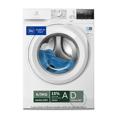 Electrolux EW7W285W lavasciuga Libera installazione Caricamento frontale Bianco D