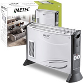 Imetec Eco Rapid, Stufa Elettrica 2000 W, Tecnologia a Basso Consumo  Energetico, Termoconvettore 4 Temperature, Termostato Ambiente, Silenzioso