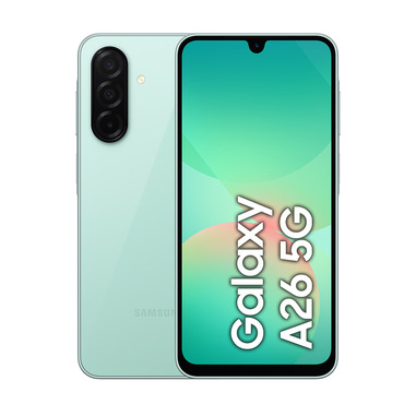 samsung galaxy a26 5g, smartphone con funzioni intelligenti, display super amoled 6.7”, 8gb ram, 256gb, batteria 5.000 mah, memoria espandibile, mint