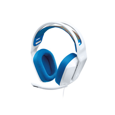 logitech g g335, cuffia gaming cablata con microfono flip-to-mute, jack audio da 3,5 mm, imbottiture in memory foam, leggera, compatibile con pc, playstation, xbox, nintendo switch/switch 2 - bianco