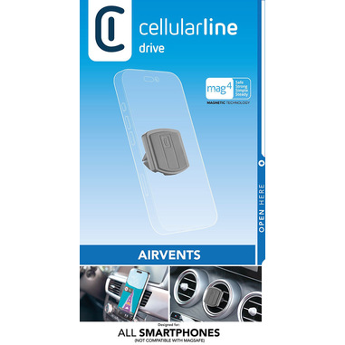 Cellularline Touch - Universal Supporto smartphone da auto magnetico per bocchette di aerazione