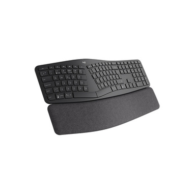 Logitech ERGO K860 Wireless Split Keyboard - Tastiera Ergonomica Wireless,  Poggiapolsi, Connettività Bluetooth e USB, Compatibile con Windows e Mac