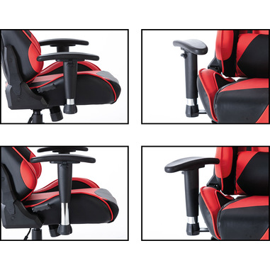 Momo Design MD-GC005A-KR sedia per videogioco Poltrona per gaming Seduta  imbottita Nero, Rosso