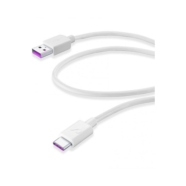 Cellularline USB Cable SC - USB-C Cavo da USB a USB-C per la ricarica e sincronizzazione dati Bianco