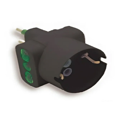 FANTON 87191 adattatore per presa di corrente Tipo L (IT) + Tipo F Nero