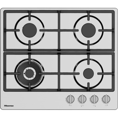 Hisense GM663XHFSI piano cottura Acciaio inox Da incasso 60 cm Gas 4 Fornello(i)