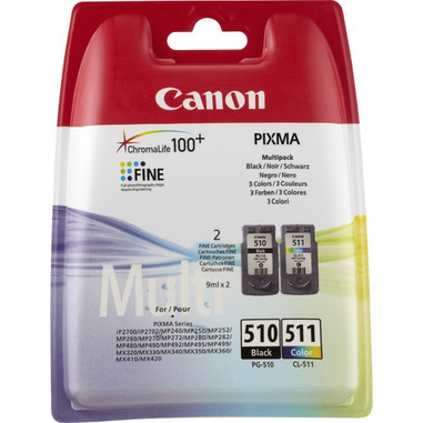 Canon PG-510 / CL-511 cartuccia d'inchiostro 2 pz Originale Nero, Ciano, Magenta, Giallo