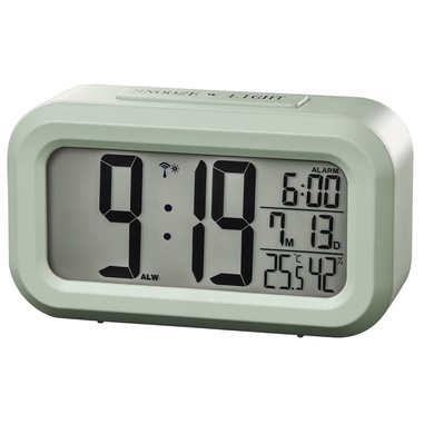 Hama Orologio sveglia da viaggio "RC-660", termometro, igrometro, verde