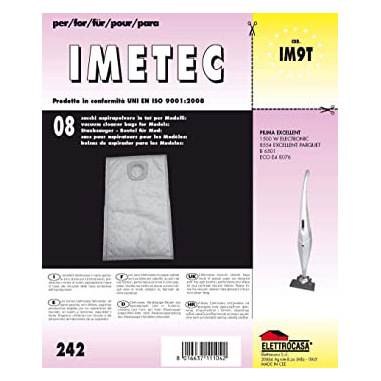 Elettrocasa IM9T accessorio e ricambio per aspirapolvere Aspirapolvere a bastone Sacchetto per la polvere