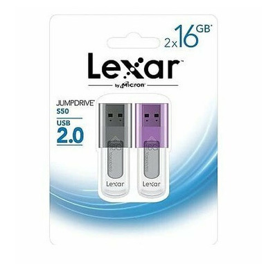 Lexar JumpDrive S50 BiPack unità flash USB 16 GB USB tipo A 2.0 Grigio, Porpora