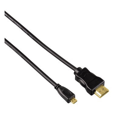 Hama Cavo HDMI M/HDMI D Micro M, 2 metri, Hdmi High Speed, connettori dorati, schermato, nero, 3 stelle