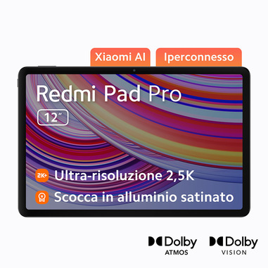 Xiaomi Redmi Pad Pad Pro Qualcomm Snapdragon 128 GB 30,7 cm (12.1") 6 GB Wi-Fi 6 (802.11ax) Android 14 Blu