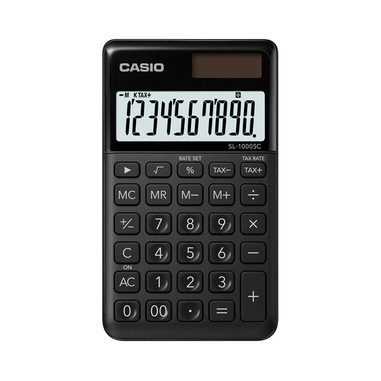 Casio SL-1000SC-BK calcolatrice Tasca Calcolatrice di base Nero